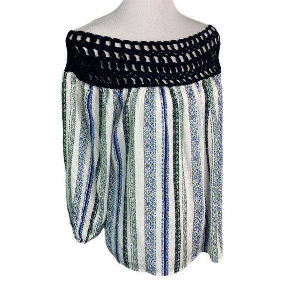 Lulumari-Off The Shoulder Braided Neckline Top - Picture 4 of 9